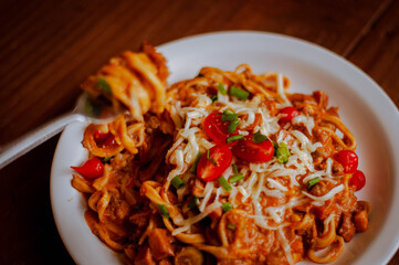 spaghetti with sauce