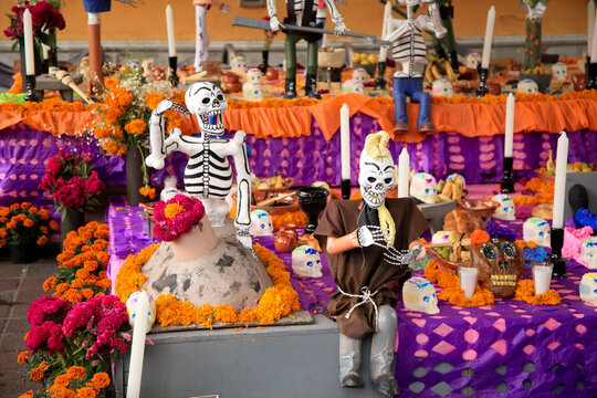 Celebraci&oacute;n de d&iacute;a de muertos en Coyoac&aacute;n, M&eacute;xico