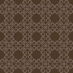 brown mandala art seamless pattern floral creative design background vector illustration