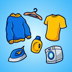 Laundry icon set