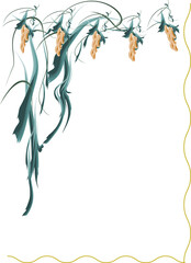 Abstract delicate unusual frame for photos, presentations