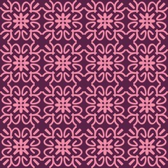 red magenta violet pink mandala art seamless pattern floral creative design background vector illustration