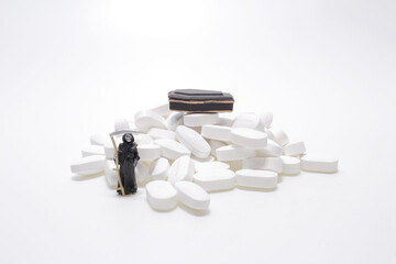 the Ghostly figure with the white pill
