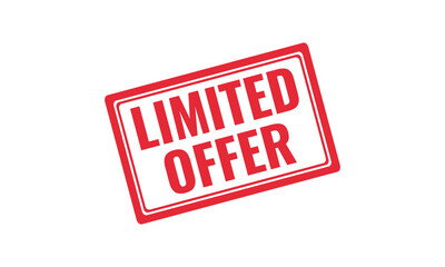 limited offer, red vector stamp