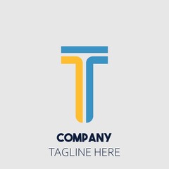 T Letter Logo Template vector icon illustration design