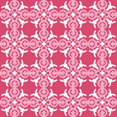 red violet pink pastel mandala art seamless pattern floral creative design background vector illustration