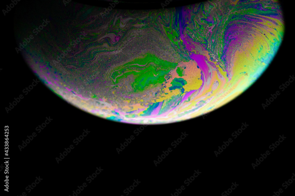 Sticker cosmos planets. abstract galaxy background with globe planet earth in universe space with sunlight o