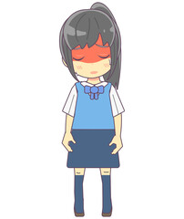 体温の高いOL風女性のイラスト素材