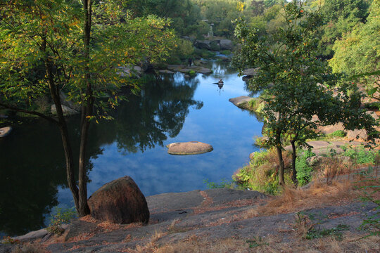 River Uzh in Korosten, Zhytomyr region, Ukraine
