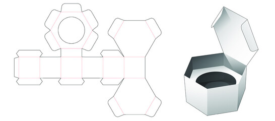 packaging box die cut template