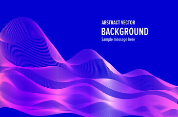 Abstract vector background with gradient waves