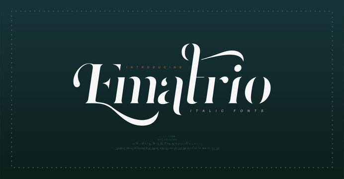 Luxury vintage alphabet letters italic font. Typography elegant classic lettering serif italic fonts decorative wedding retro concept. vector illustration