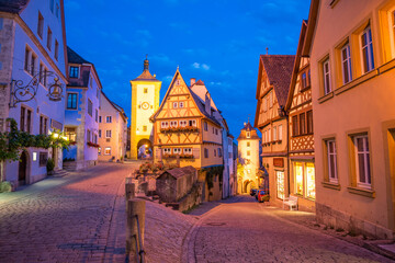 Fototapeta na wymiar The Rothenburg ob der Tauber a town in Bavaria, Germany