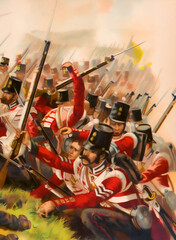 Great Britian soldiers 1850's. Digital Illustration