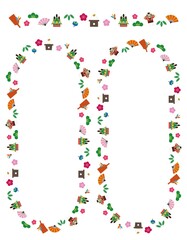 正月飾り01_05（お正月らしい飾りで作ったかわいいフレーム）