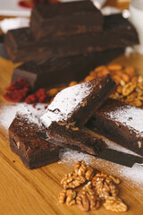 Cacao-chocolate cake dessert 