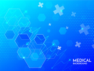 Blue healthcare and medical science background