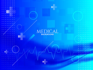 Blue healthcare and medical science background