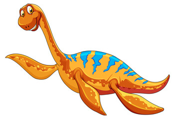 A pliosaurus dinosaur cartoon character