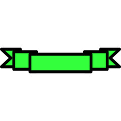 green ribbon icon vector