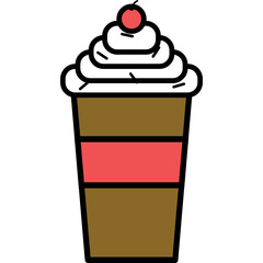 milkshake icon vector
