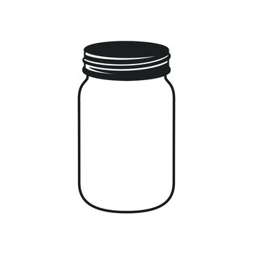 recommend clip art: Glass mason jar outline line art clip art template. Simple flat vector illustration design.