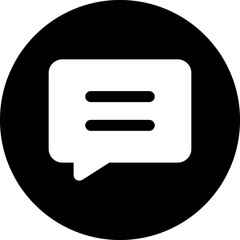 chat message icon vector