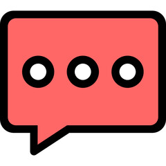 chat message icon vector