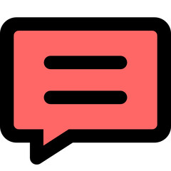 chat message icon vector