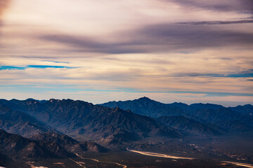 sunset in the mountains