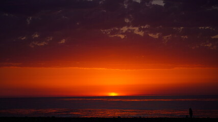 Obraz premium Beautiful sunset in Batumi on May 15, 2021