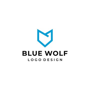 Modern, simple and unique logo about a wolf's head on a light background.
EPS 10, Vector.