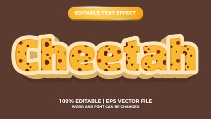 cheetah editable text style effect illustrator. comic game tittle vector design template © agungkreatif