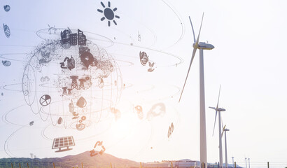 環境イメージ　風力発電　再生可能エネルギー　サステナブル　SDGs