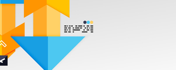 Shiny color triangles and geometric shapes vector abstract background