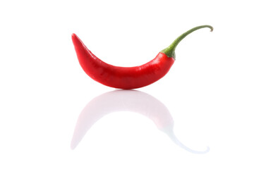 Red chili pepper isolated on a white