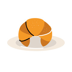 croissant on dish
