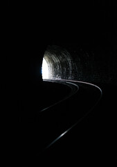 Day light at the end of the tunnel. Abstract background. Concept of hope or goal of life.