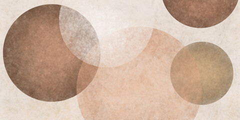 Watercolor grunge background in natural colors with geometric shapes