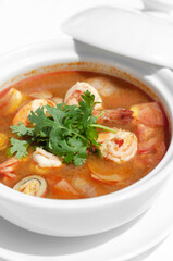 thai tom yum kung spicy and sour shrimp soup