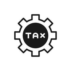 Gear icon tax vector illustration