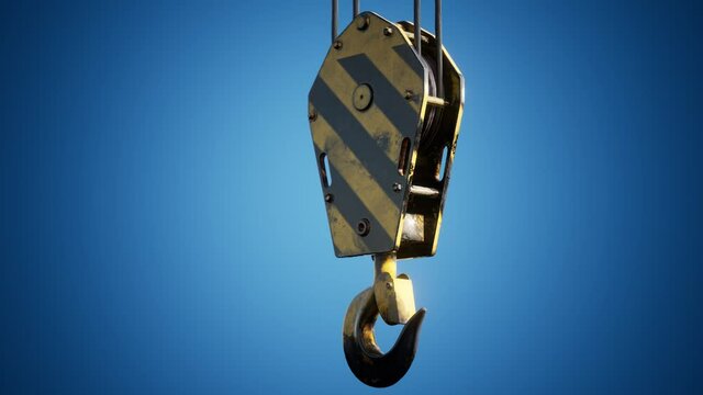 old lifting metal crane hook