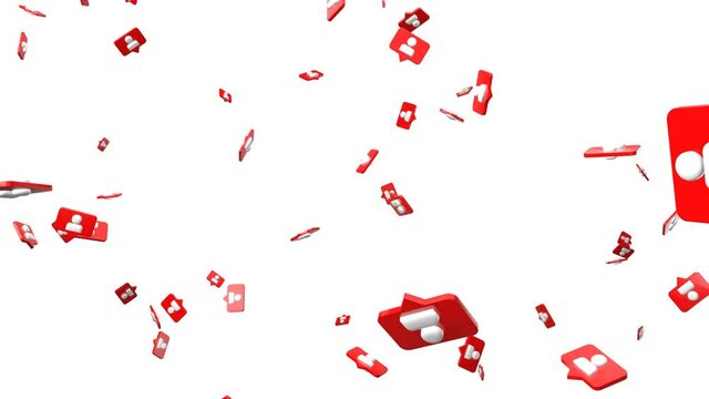 Social media follow icon on white background.
Loop able abstract animation.


