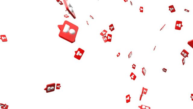 Social media follow icon on white background.
Loop able abstract animation.


