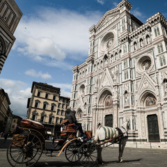 Naklejka na ściany i meble Sunny day on the Florence cathedral