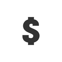 Dollar icon isolated on white background. Currency symbol modern, simple, vector, icon for website design, mobile app, ui. Vector Illustration