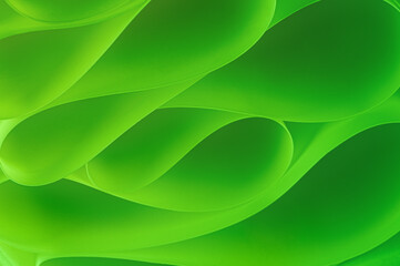 Abstract  Green  Luminescent Waves Background.Modern wallpaper.