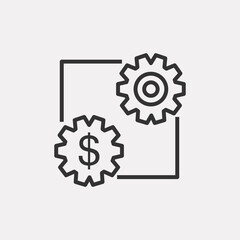 Making money icon isolated on background. Progress symbol modern, simple, vector, icon for website design, mobile app, ui. Vector Illustration
