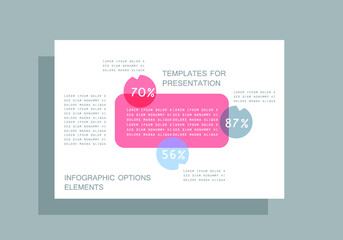 Brochure for business reports, cover layout and infographics