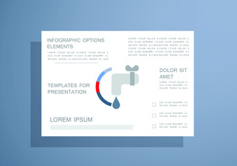Brochure for business reports, cover layout and infographics